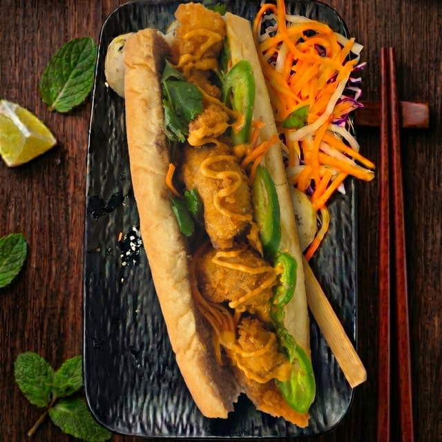 Fried Shrimp Banh Mi.