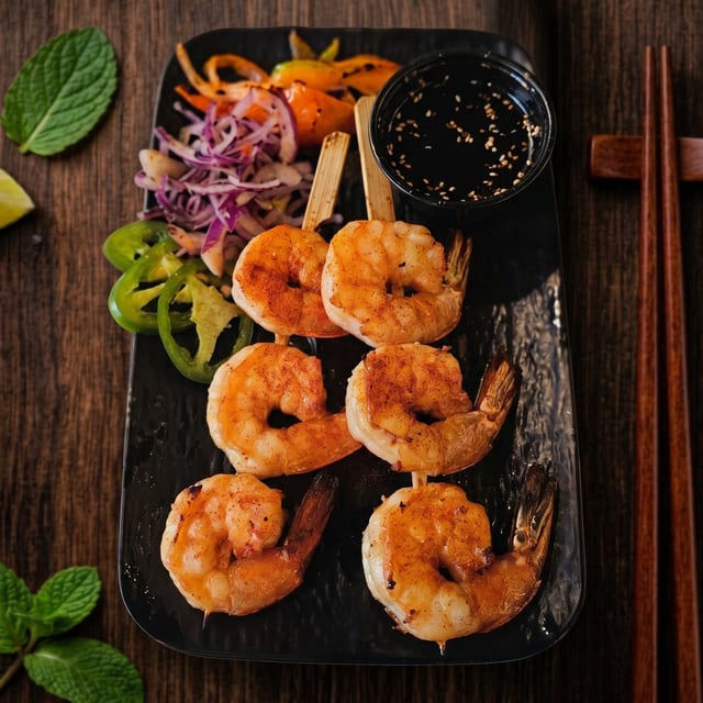 Shrimp Skewers.
