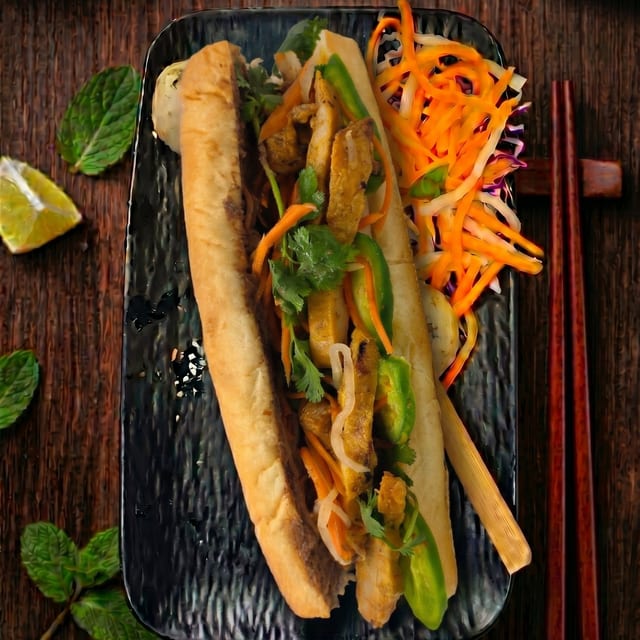 Honey Chicken Banh Mi.